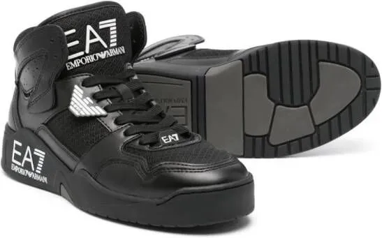 Emporio Ar i Kids R312 Triple high-top sneakers Black