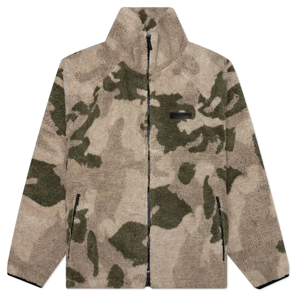 Essentials Polar Fleece Full Zip Jacket - Camo