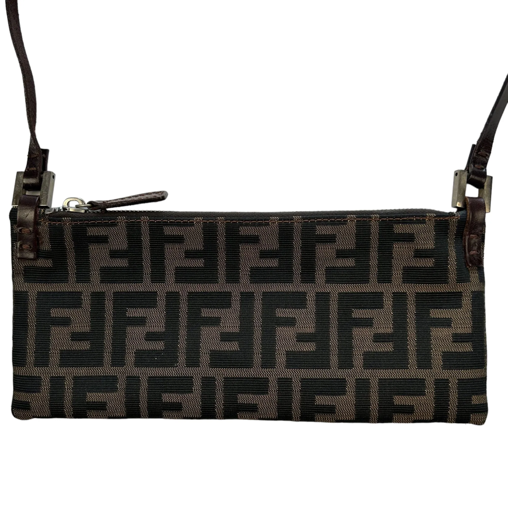 Fendi Monogram Shoulder Bag Brown Vintage One Size | Second Wave Vintage