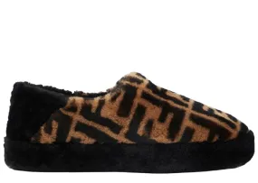 Fendi Shearling Slipper 'FF Logo - Brown'