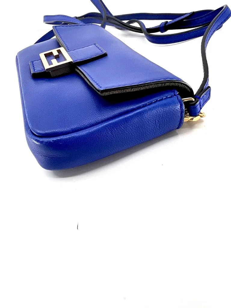 FENDI SHINY NAPPA LEATHER MICRO BAGUETTE BAG