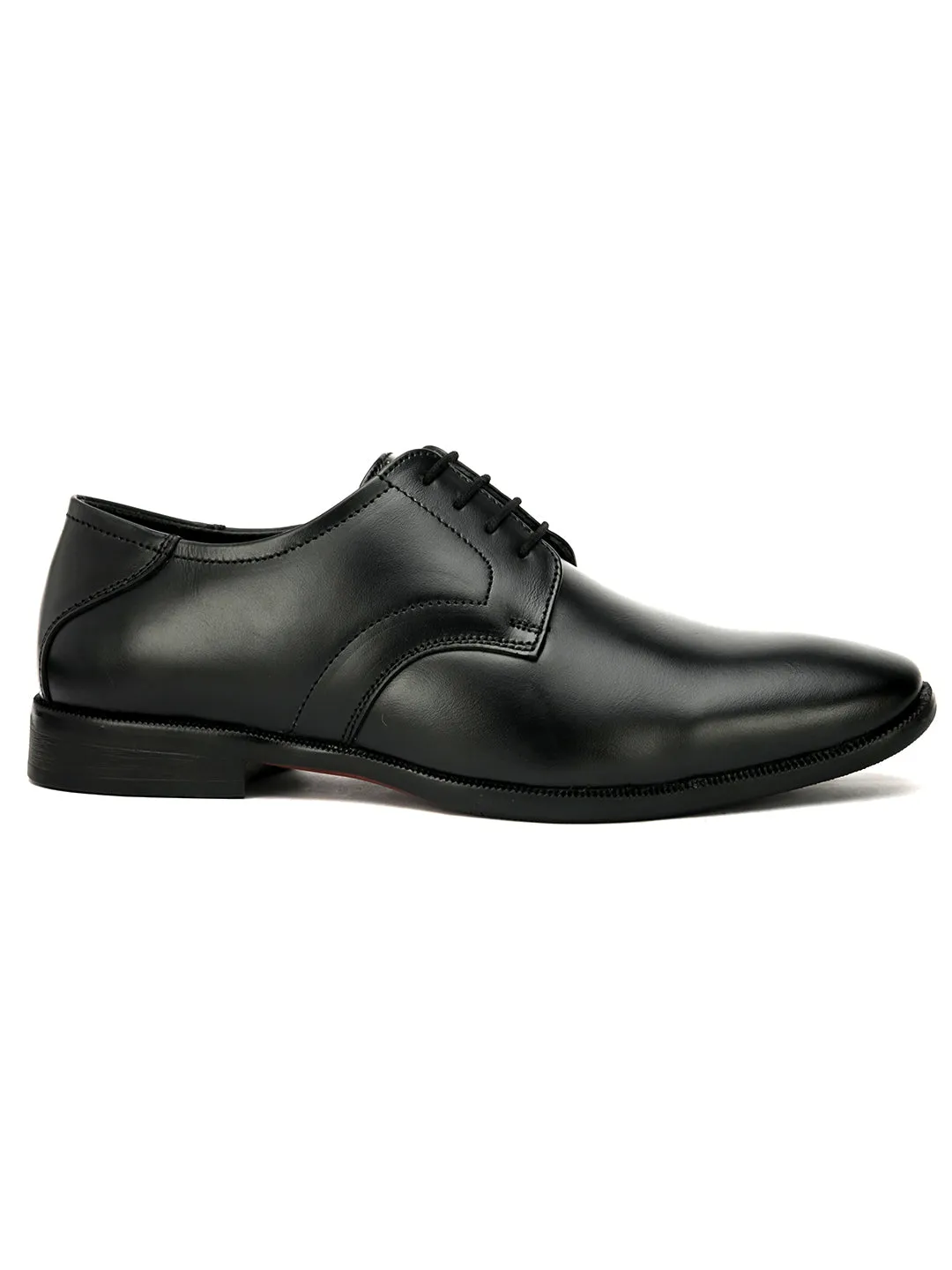 FENTACIA Men Black Genuine Leather Oxford Formal Shoes(Highly Comfortable)