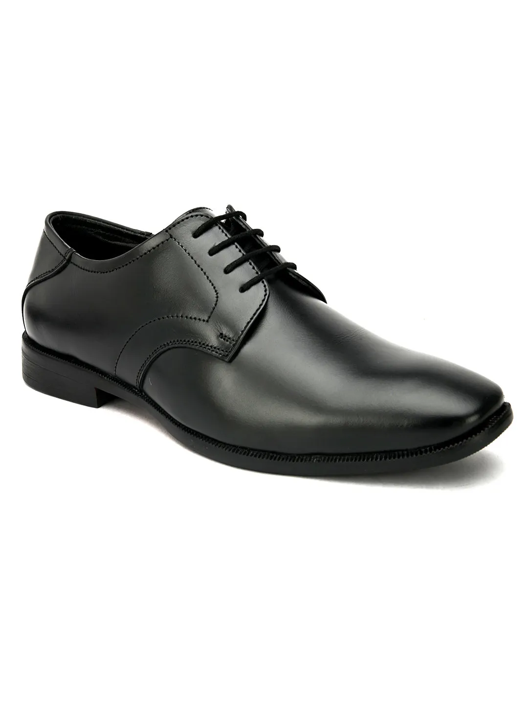 FENTACIA Men Black Genuine Leather Oxford Formal Shoes(Highly Comfortable)