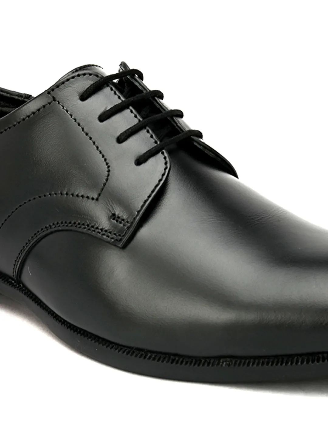 FENTACIA Men Black Genuine Leather Oxford Formal Shoes(Highly Comfortable)