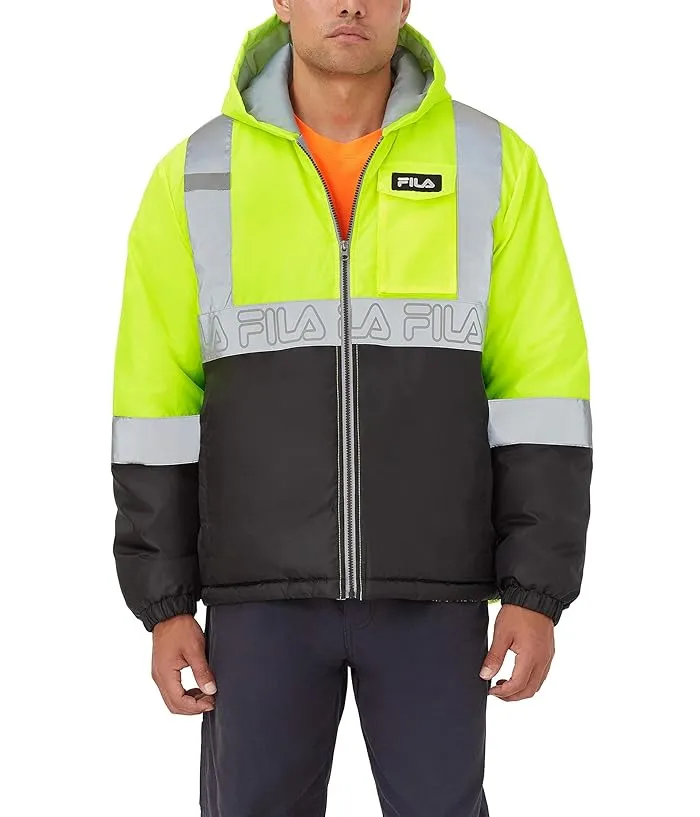 Fila Hi Visibility Hooded Field Work Jacket Men's