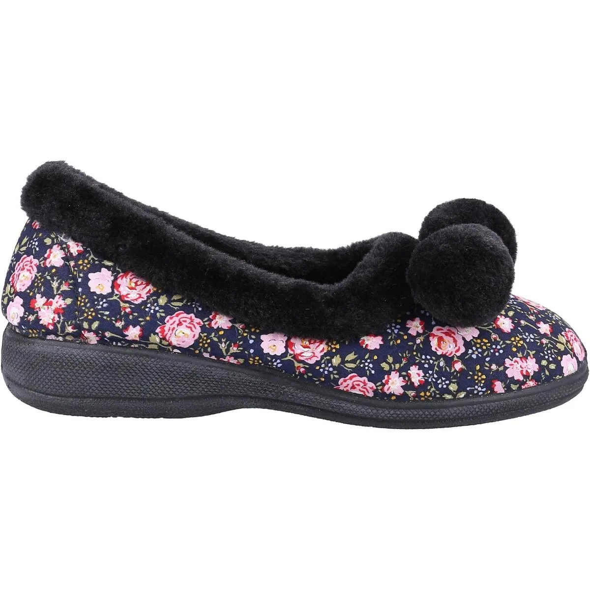 Fleet & Foster Goldfinch Ladies Slipper Black