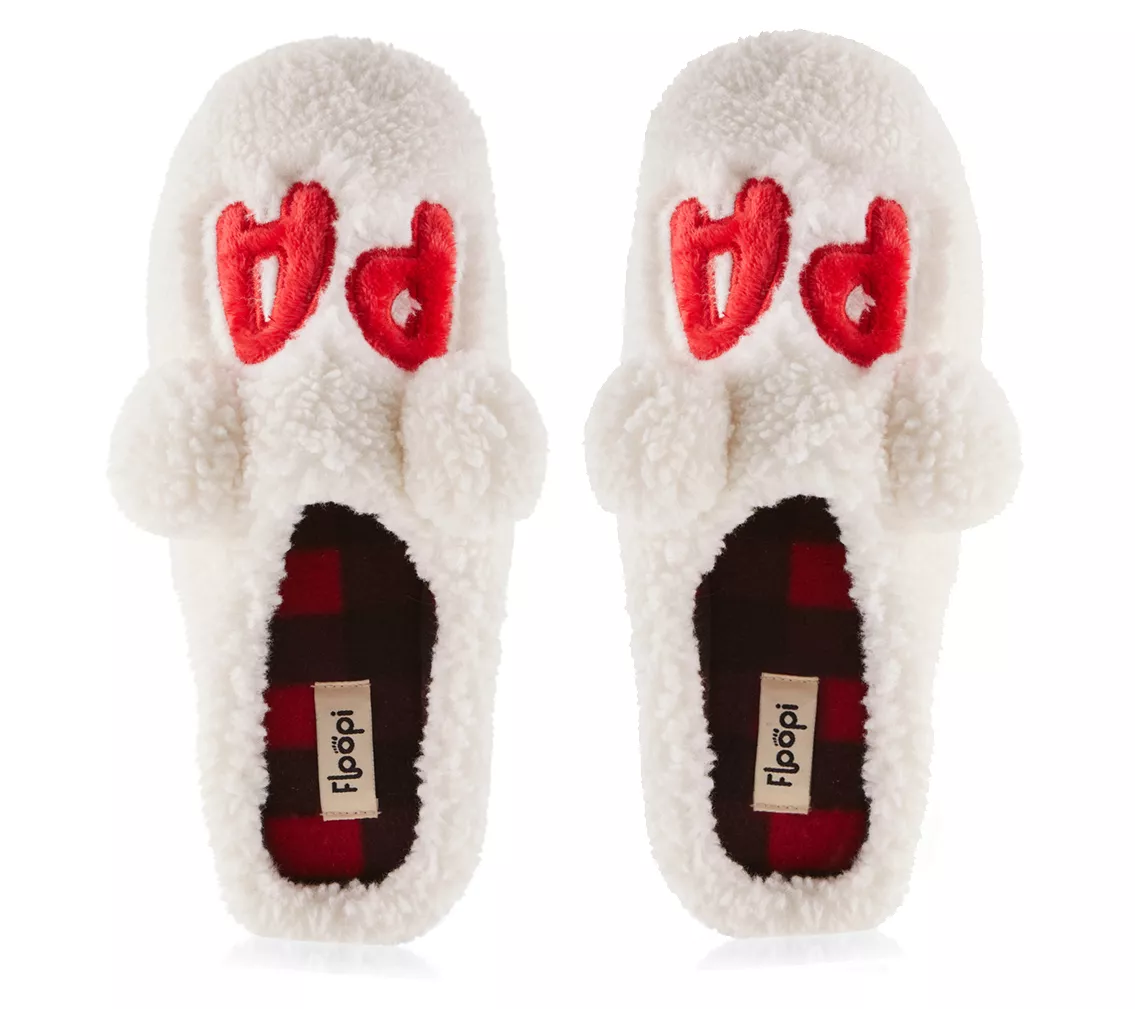 Floopi Family Set Faux Sherpa Mens "PAPA" Clog Slipper