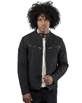 Frye Men's Racer Vintage Zip-Up Leather Jacket