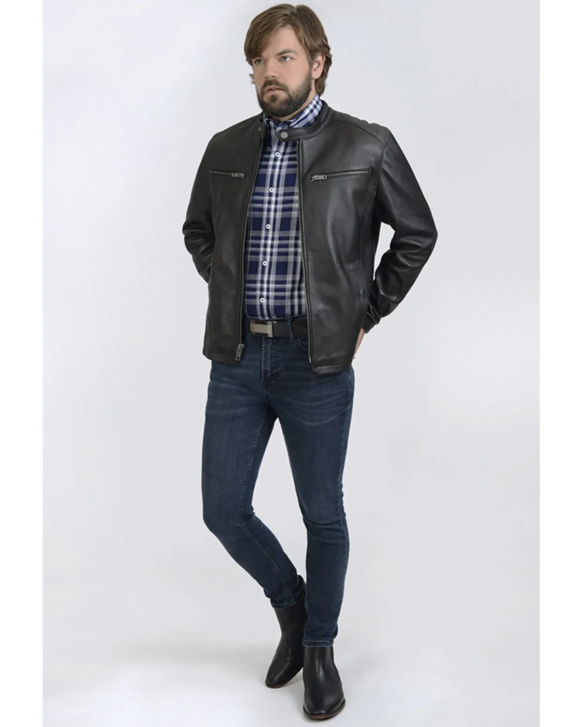 Frye Men's Racer Zip-Up Leather Jacket