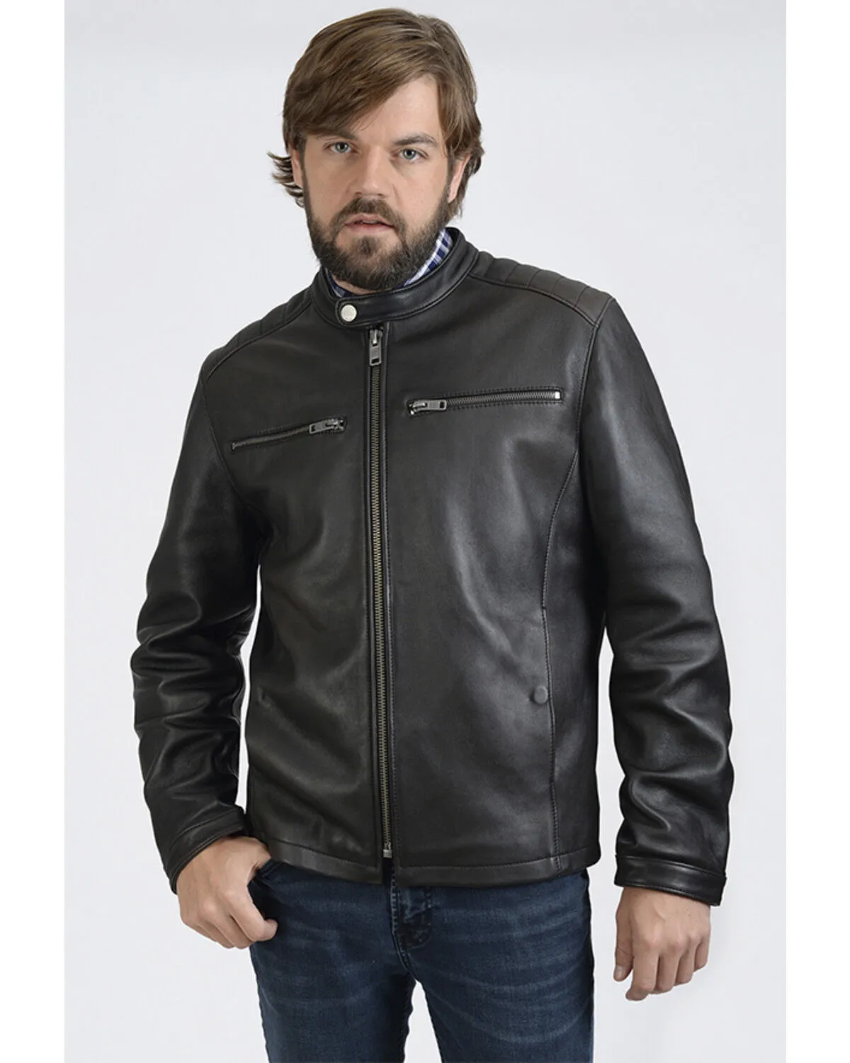 Frye Men's Racer Zip-Up Leather Jacket