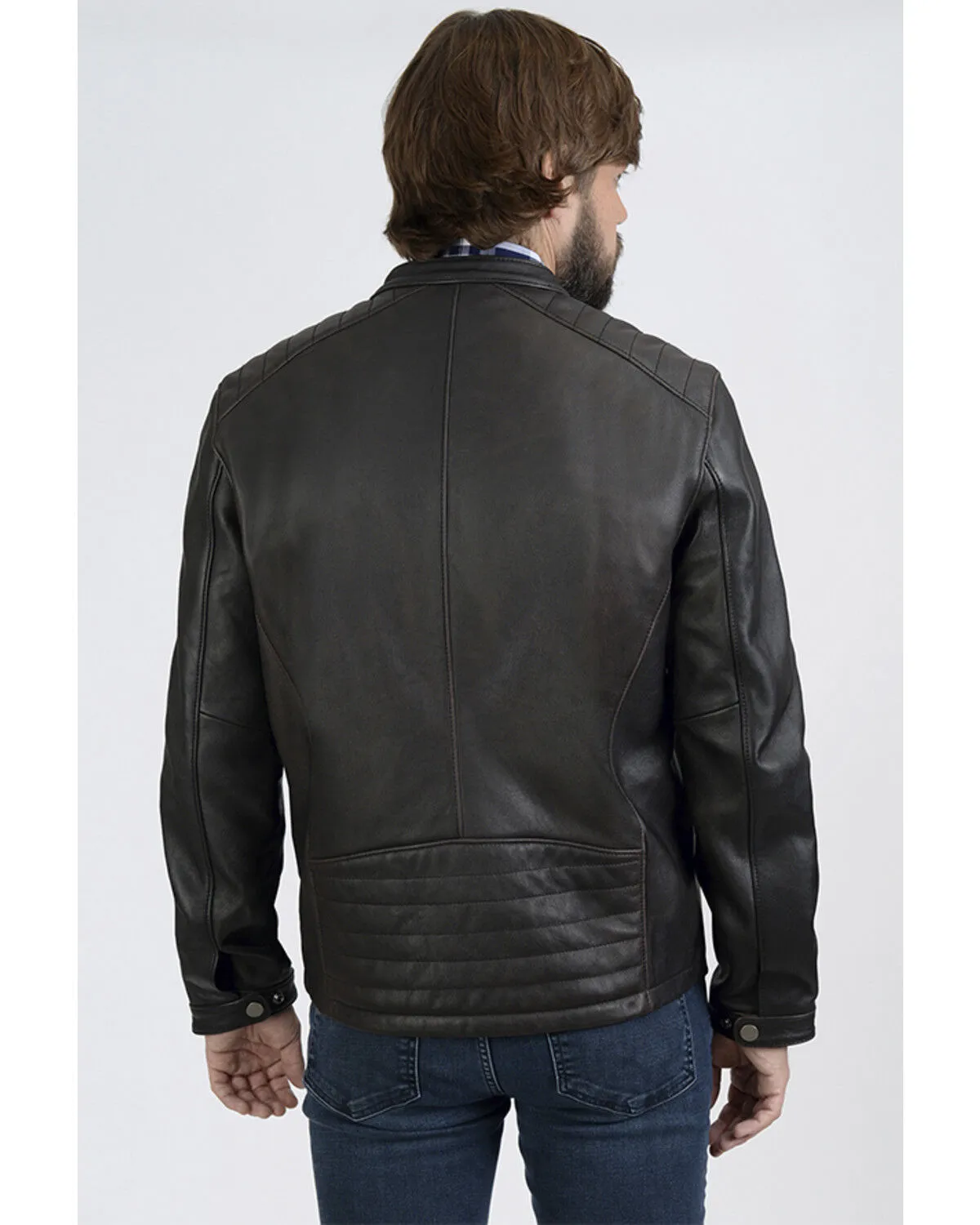 Frye Men's Racer Zip-Up Leather Jacket