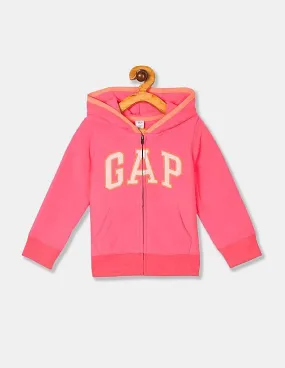 GAP Girls Pink Pro Fleece Hooded Sweatshirt