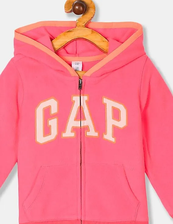 GAP Girls Pink Pro Fleece Hooded Sweatshirt