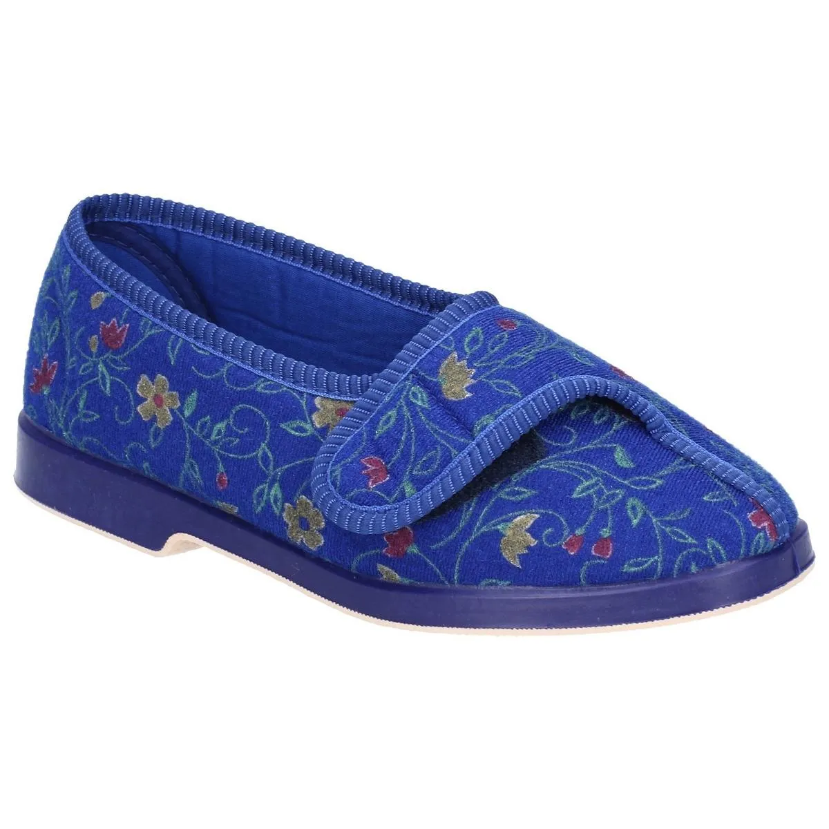 GBS Wilma Ladies Wide Fit Slipper Blue