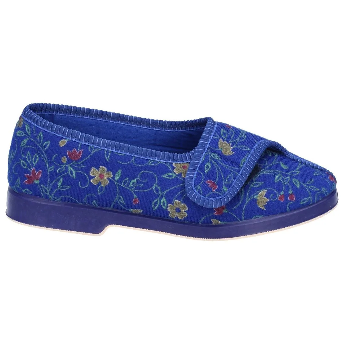 GBS Wilma Ladies Wide Fit Slipper Blue