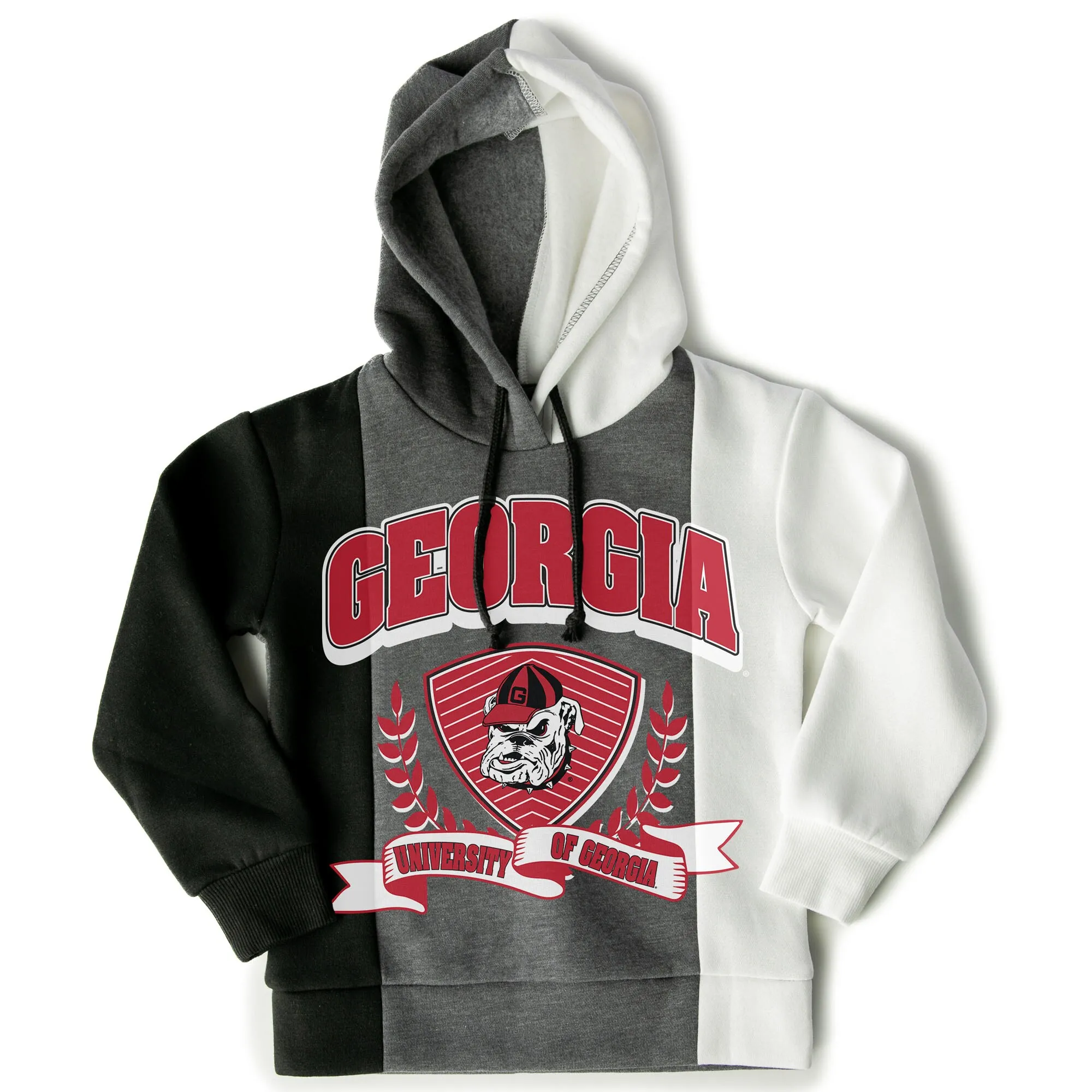 Girls Youth Gameday Couture  Black Georgia Bulldogs Hall Of Fame Color Block Pullover Hoodie