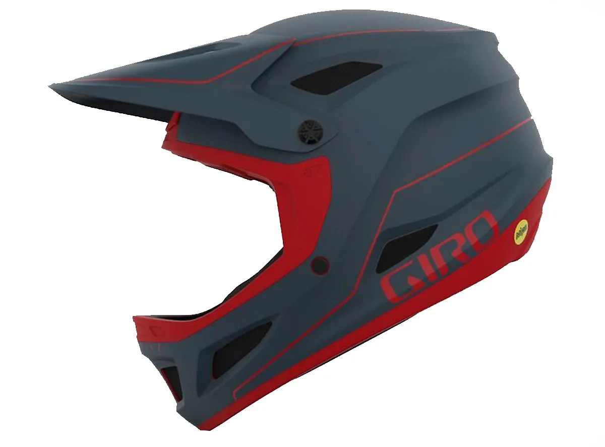 Giro Disciple MIPS Full Face Helmet - Matt Portaro Gray-Red