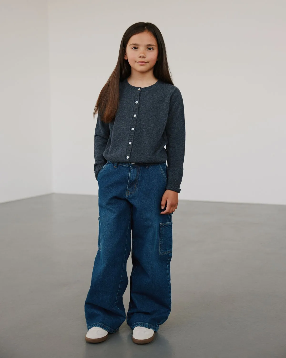 GITTESY TROUSERS - Denim blue