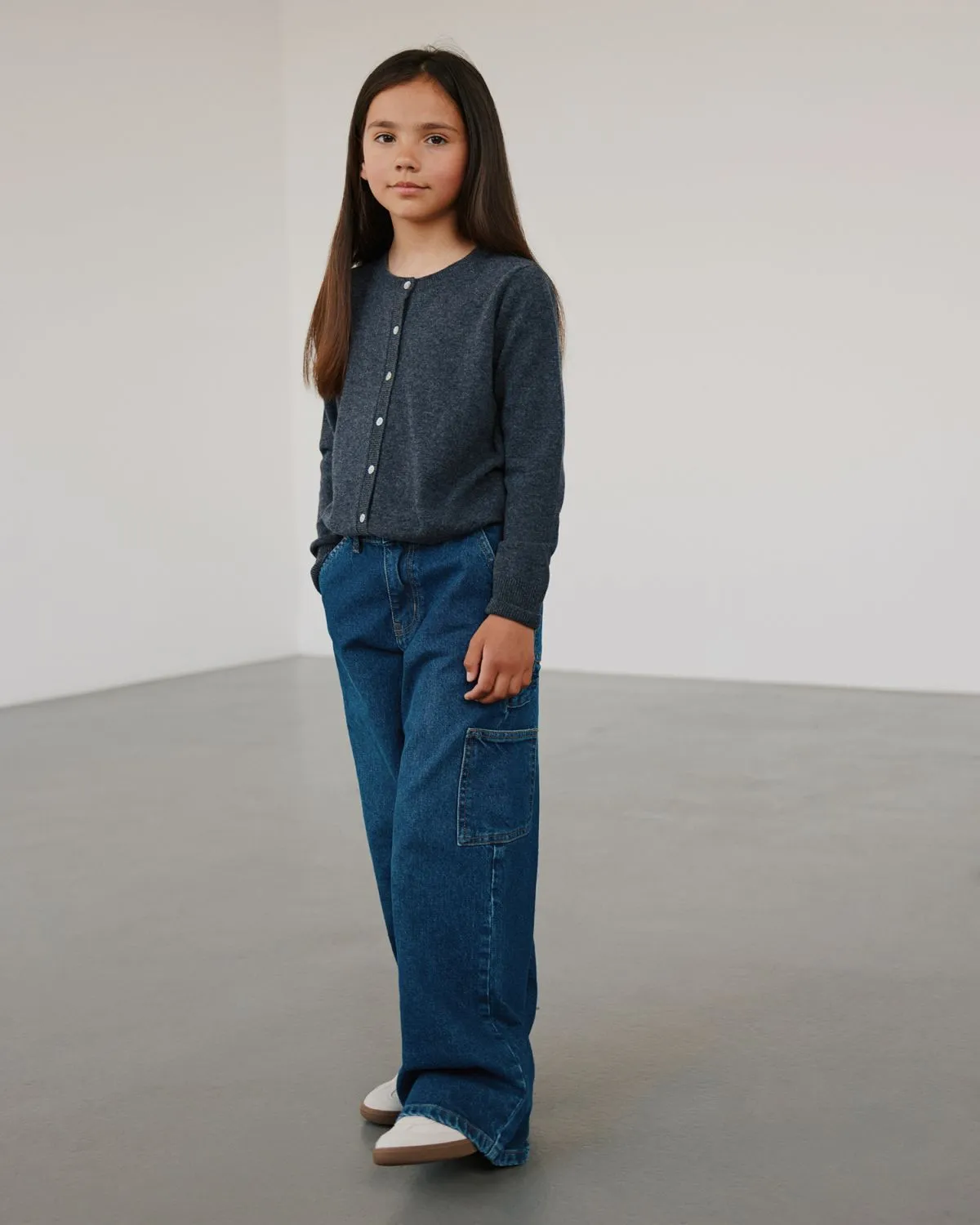 GITTESY TROUSERS - Denim blue