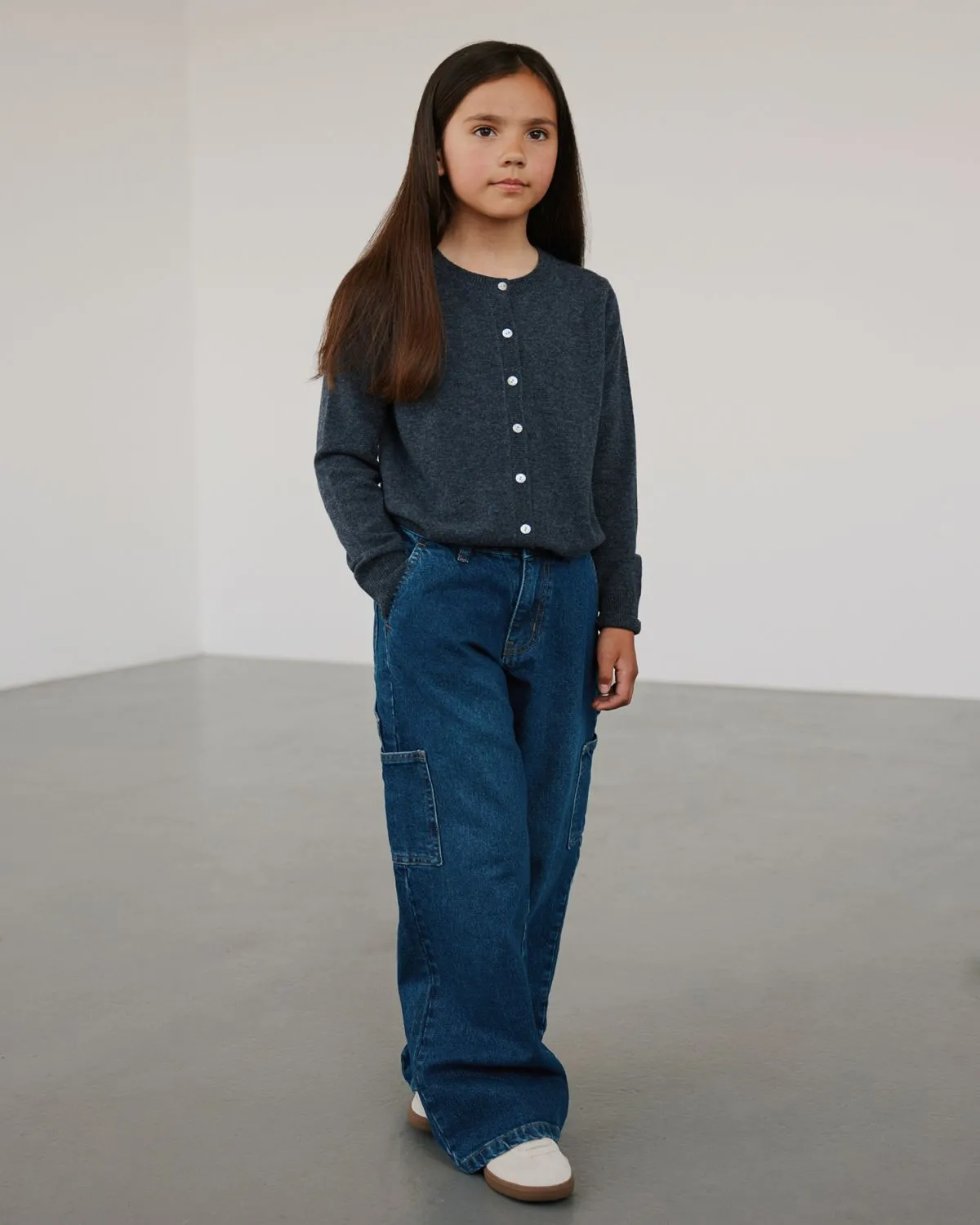 GITTESY TROUSERS - Denim blue