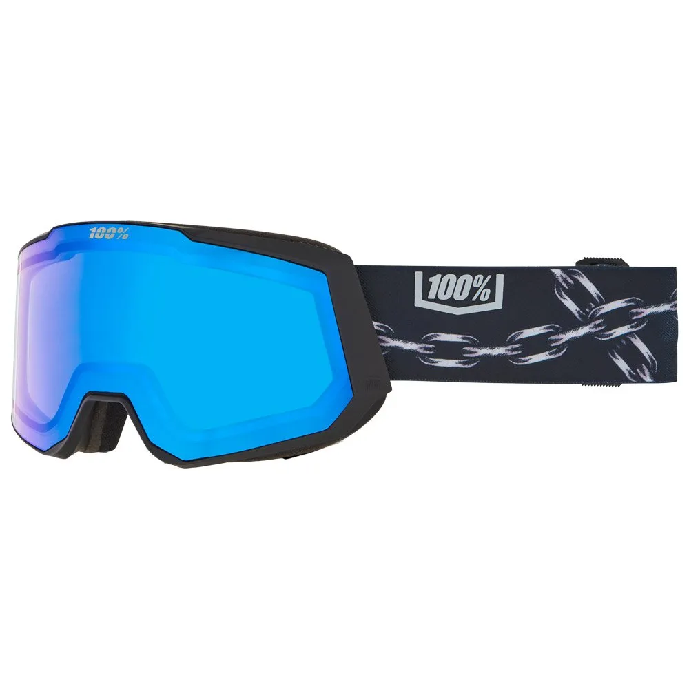 Goggles 100% ---Snowcraft XL Nico Hiper Gray Blue Siver Ml Mirror + Hiper Smoke Blue Ml Mirror