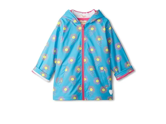 Hatley Kids Sunrays Zip Up Rain Jacket (Toddler/Little Kid/Big Kid)