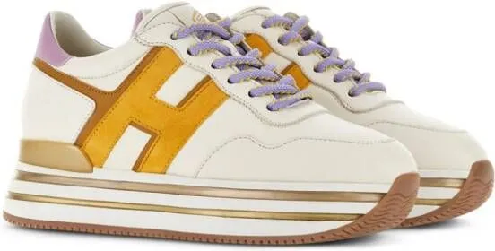 Hogan H483 leather platform sneakers White