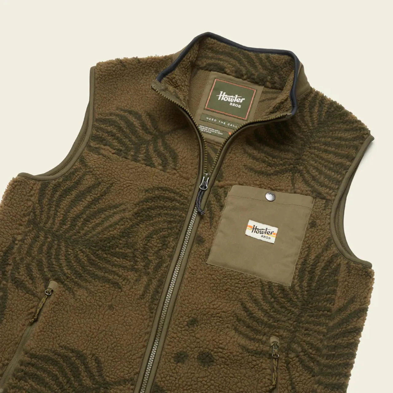 Howler Brothers Chisos Fleece Vest:  Forest Floor : Frond