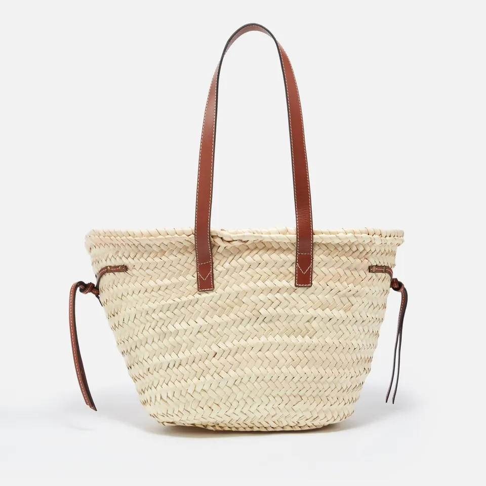 Isabel Marant Cadix Raffia and Leather Shoulder Bag | Coggles