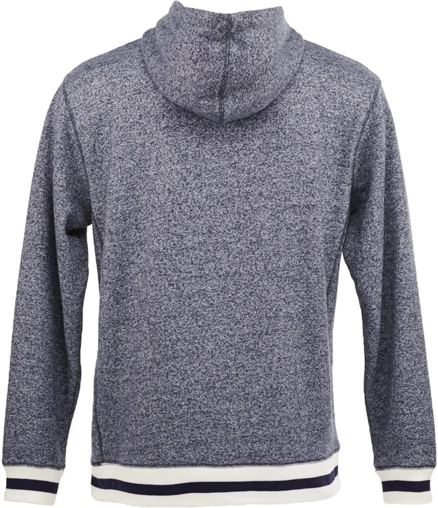 J America Peppered Fleece Lapover Hooded Sweatshirt