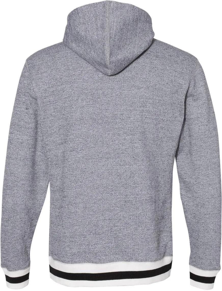 J America Peppered Fleece Lapover Hooded Sweatshirt