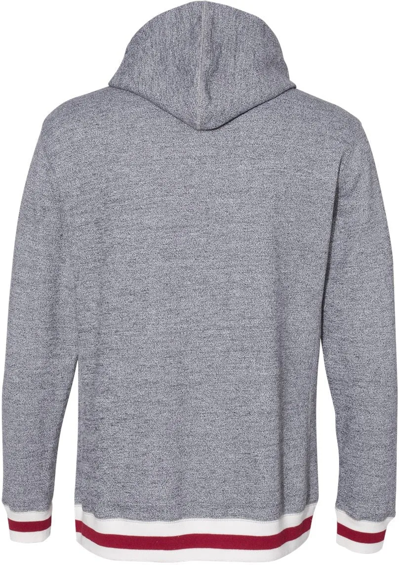 J America Peppered Fleece Lapover Hooded Sweatshirt