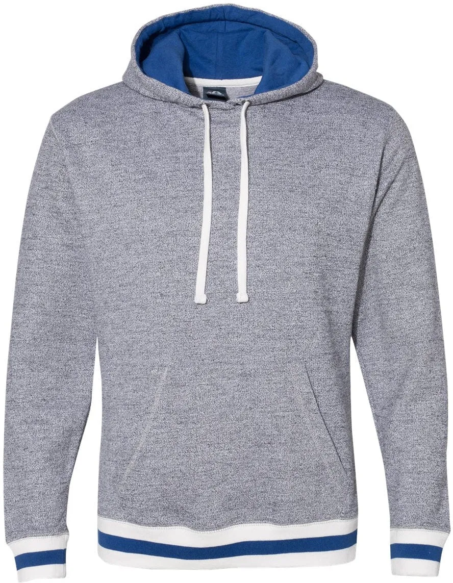 J America Peppered Fleece Lapover Hooded Sweatshirt