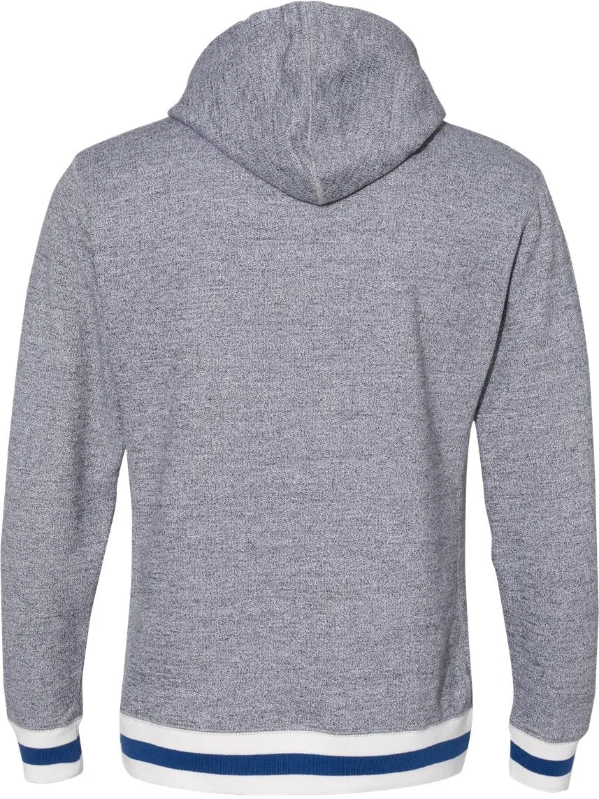 J America Peppered Fleece Lapover Hooded Sweatshirt