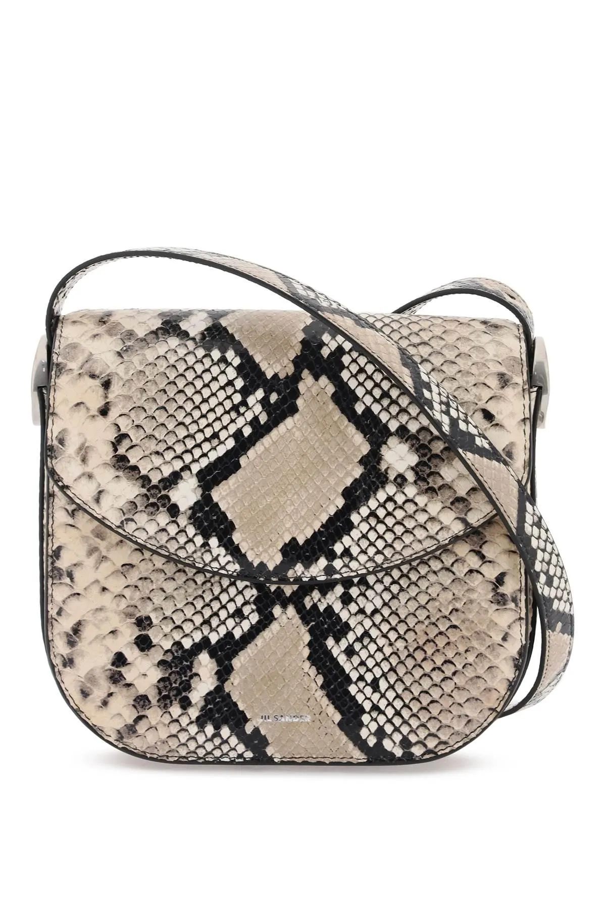 Jil Sander    Jil Sander Python Leather Coin Shoulder Bag With Textured Finish