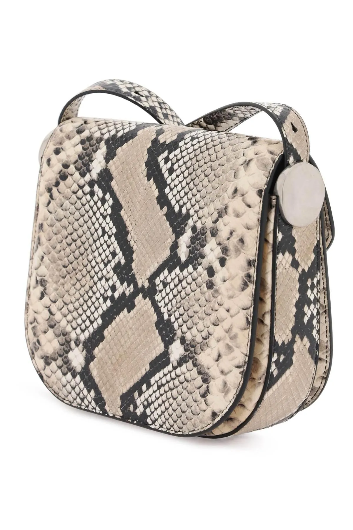 Jil Sander    Jil Sander Python Leather Coin Shoulder Bag With Textured Finish