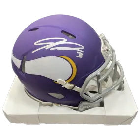 Jordan Addison Autographed Minnesota Vikings Classic Mini Helmet