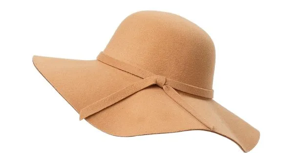 Khaki Broad Wide Brim Woolen Lady Hat