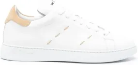 Kiton stitched leather sneakers White