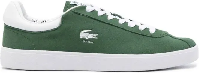 Lacoste logo-debossed suede sneakers Green