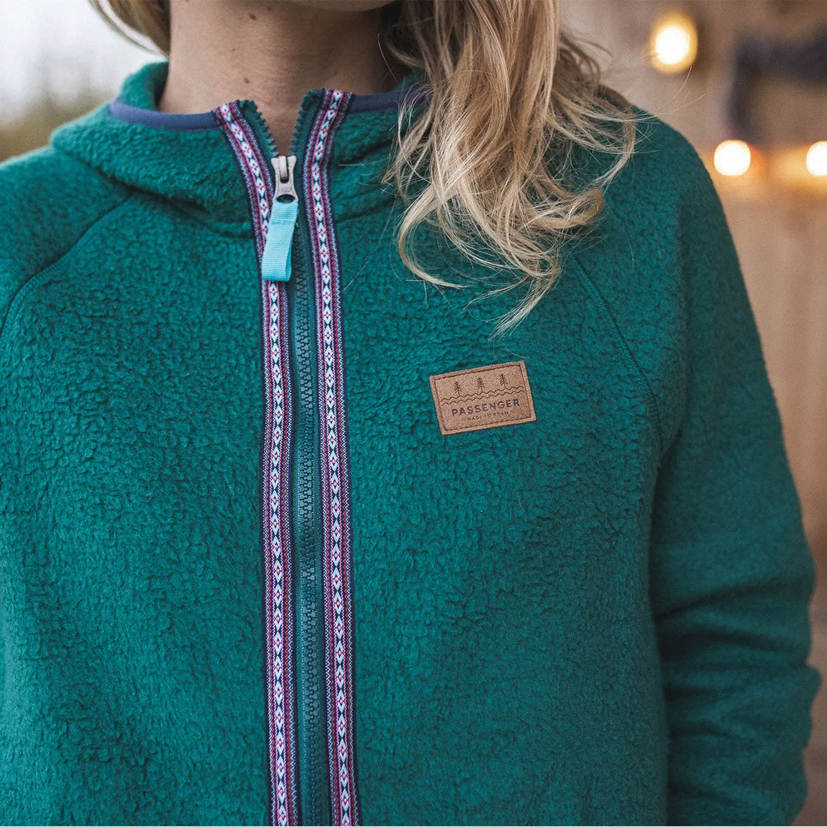 Lake Full Zip Hooded Recycled Sherpa Fleece