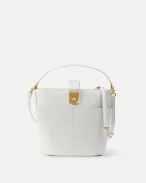 Large Crest Lock Bucket Bag