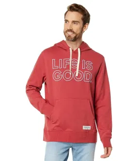 Life is Good Stack Shadow Simply True Fleece Hoodie Men's