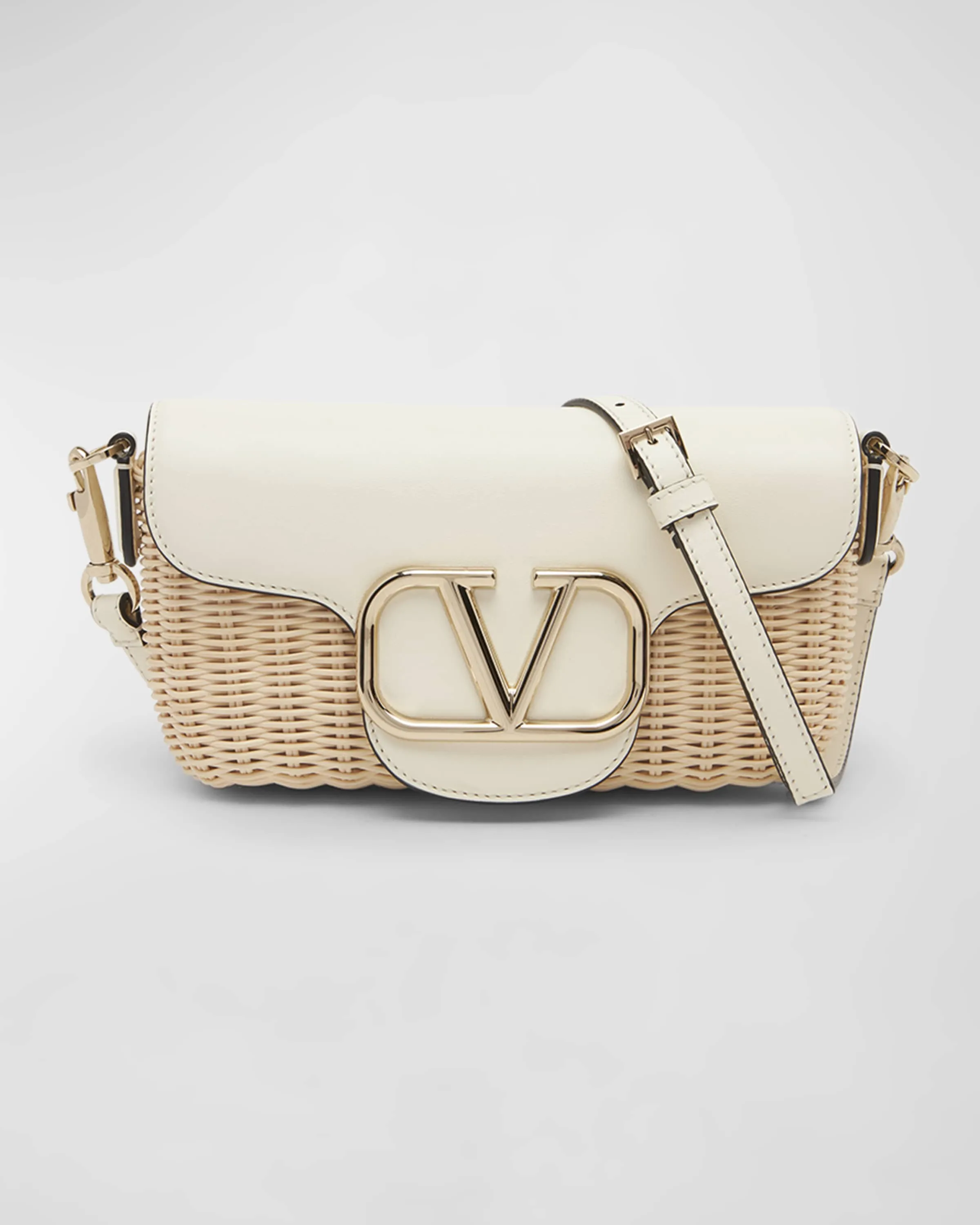 Loco VLOGO Flap Straw Shoulder Bag