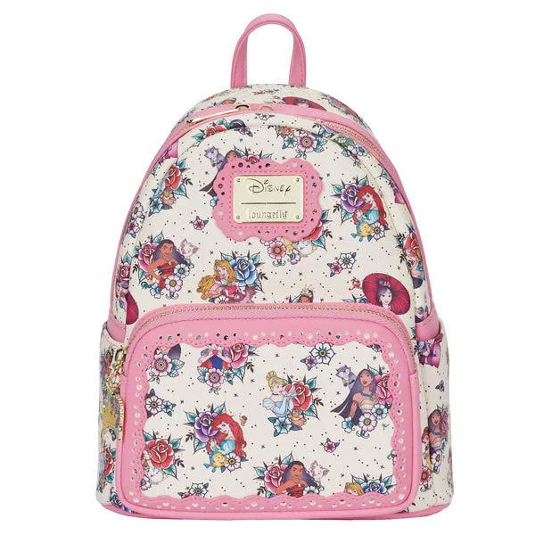 Loungefly x Disney Princess Tattoo All Over Print Mini Backpack