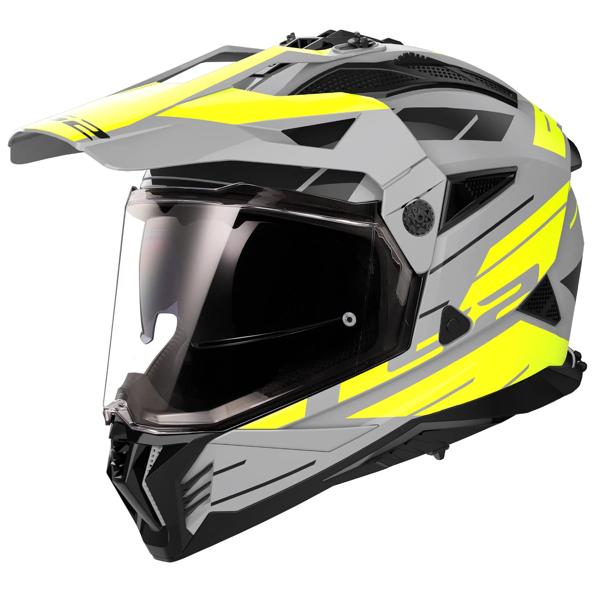 LS2 MX702 Pioneer II Namib Helmet - Grey/Yellow