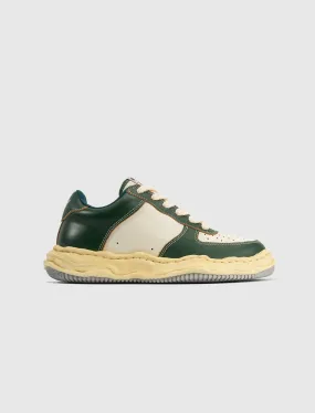 MAISON MIHARA YASUHIRO WAYNE LOW TOP SNEAKERS GREEN/WHITE   GREEN