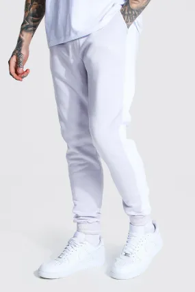 Man Roman Cuff Skinny Pintuck Panelled Joggers | boohooMAN UK