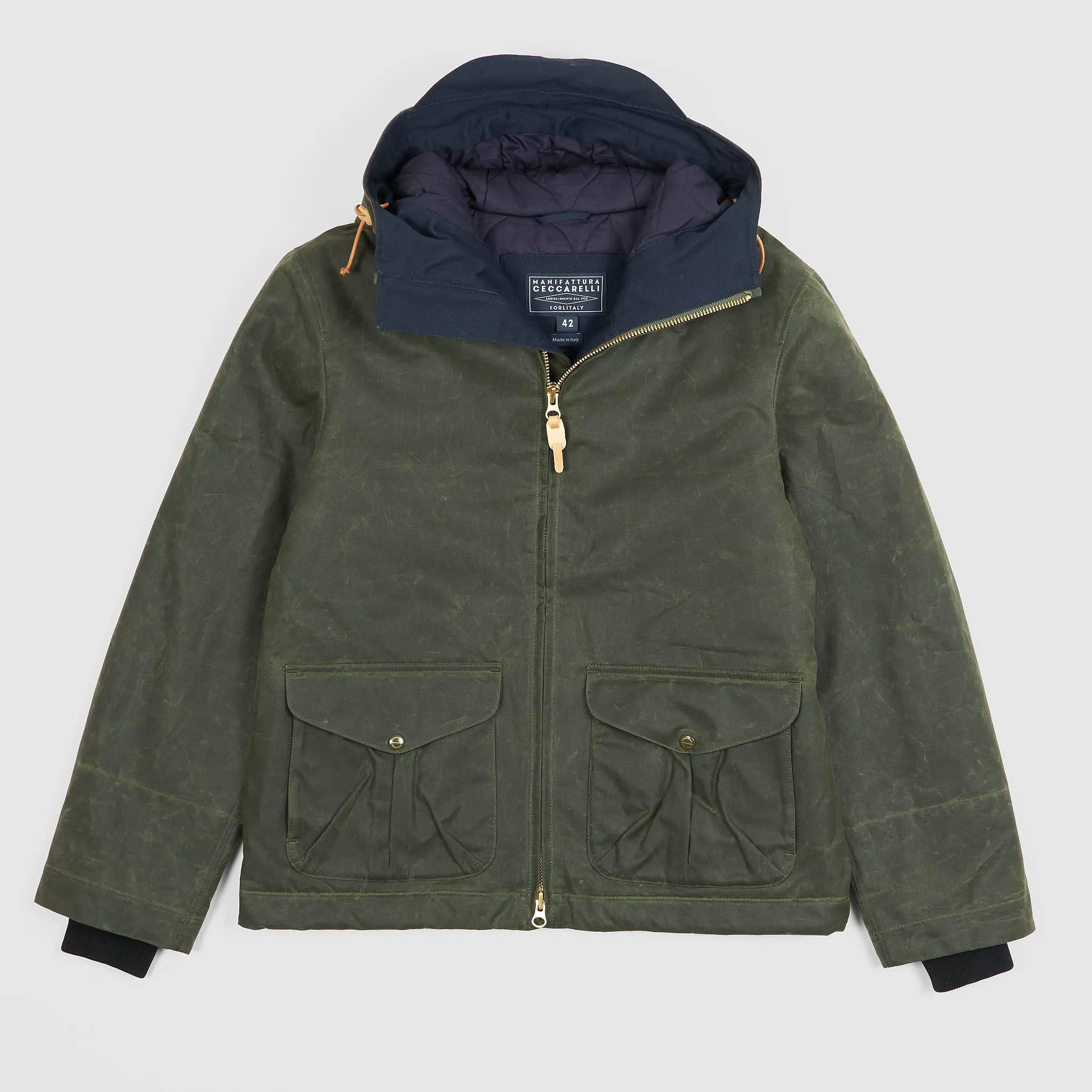 Manifattura Ceccarelli Hooded Waxed Jacket