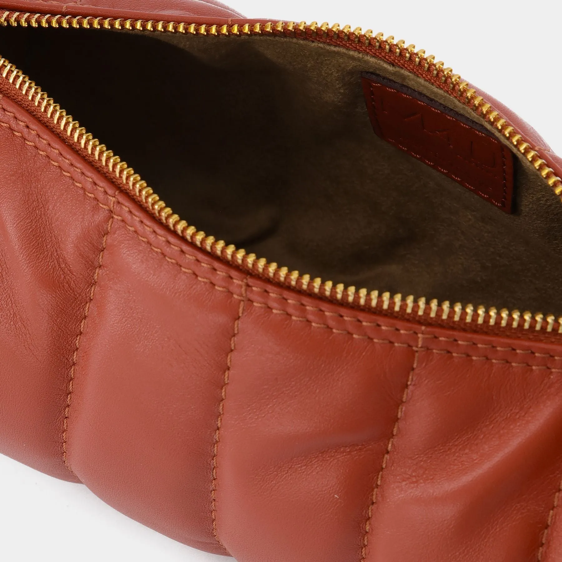 Manu Atelier  Padded Cylinder Bag in Red Leather